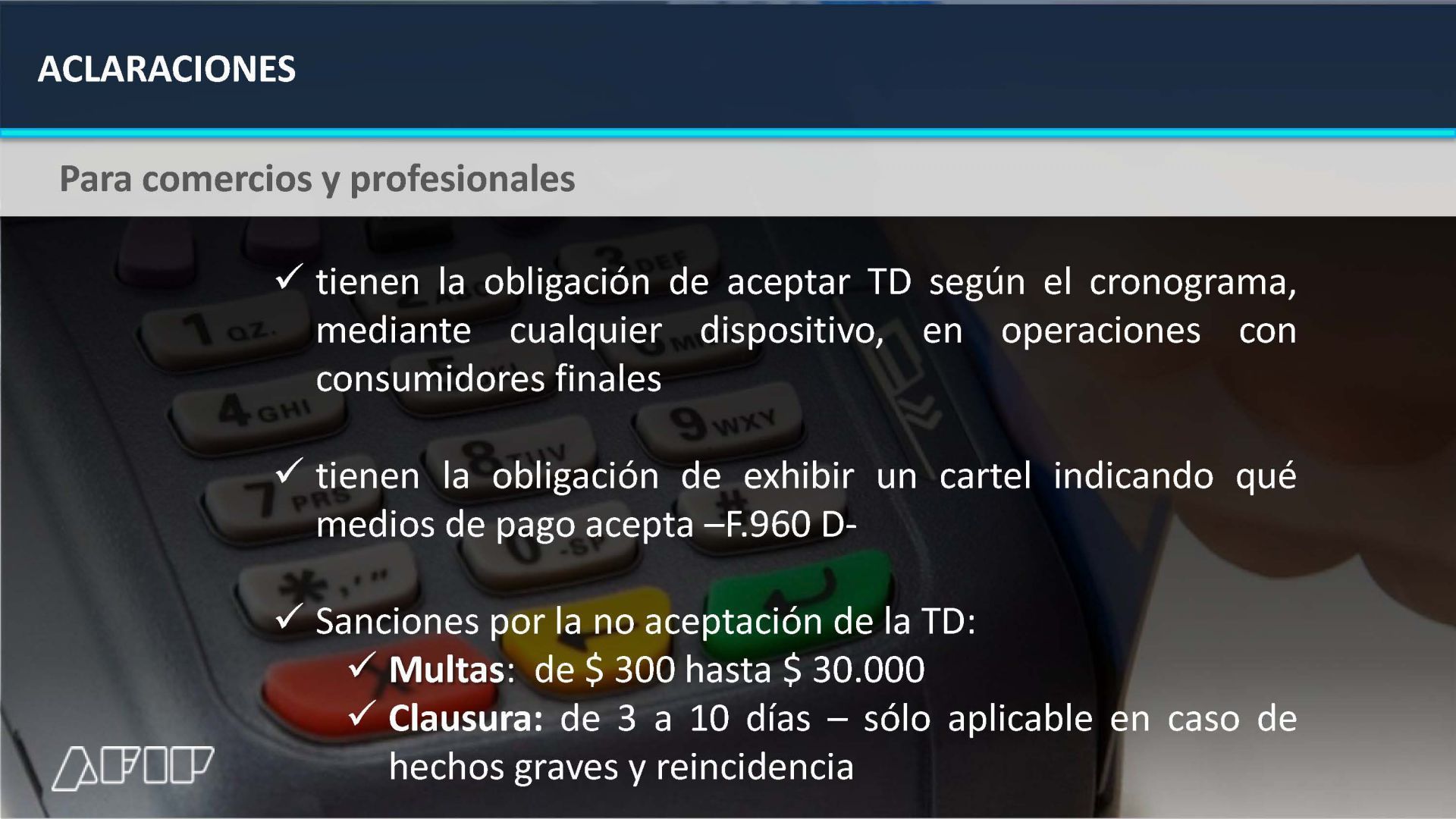 Posnet: prevén complicaciones para comercios del interior