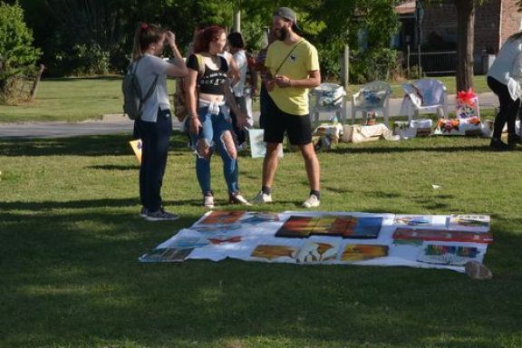 Hermosos trabajos en la muestra callejera