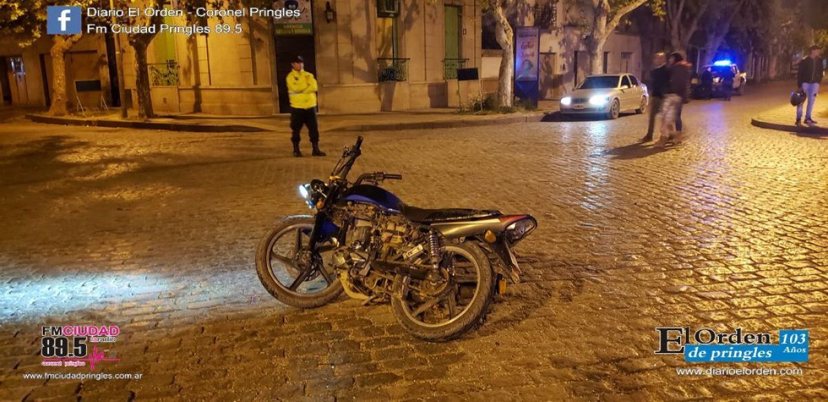 Choque entre una moto y un auto. Dos heridos | El Orden de Pringles