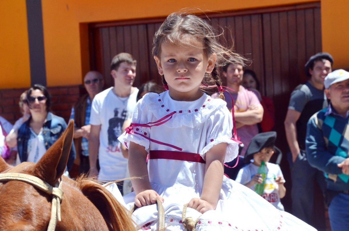 Gran lucimiento de jinetes y emprendados en el desfile gaucho