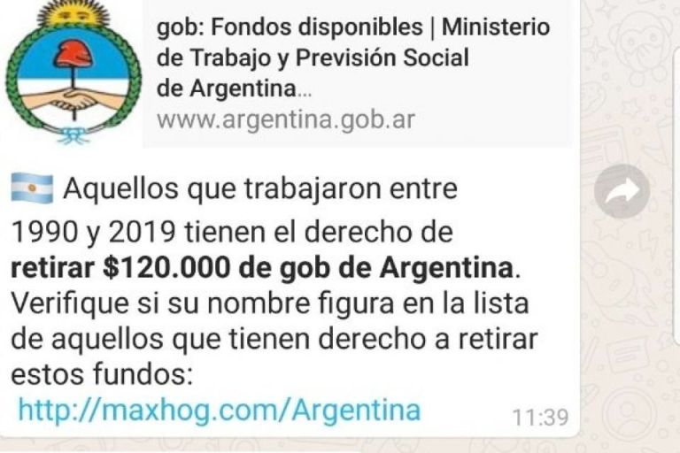Alerta por estafa en WhatsApp | El Orden de Pringles