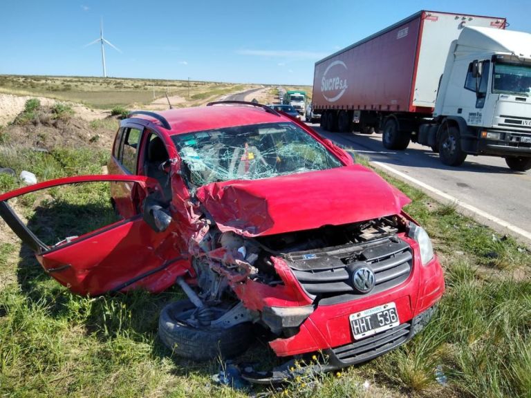 Tres heridos en un violento choque en la Ruta 33 | El Orden de Pringles
