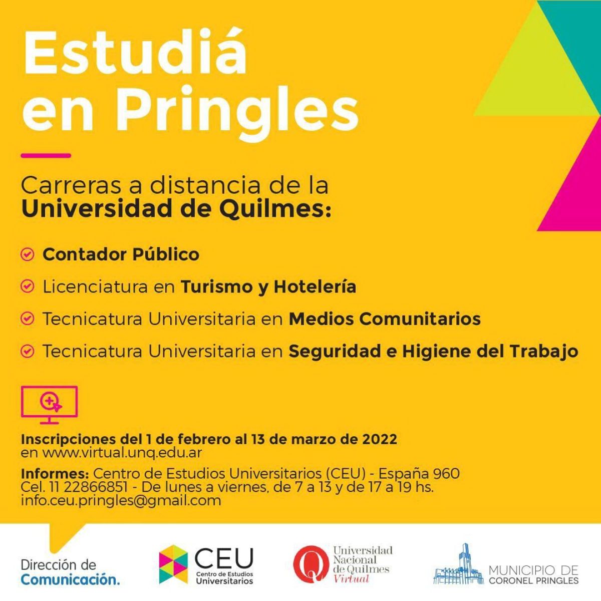 Las nuevas carreras universitarias para estudiar en Coronel Pringles